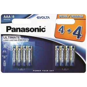 Батарейка Panasonic Evolta лужна AAA блістер, 8 шт., LR03EGE/8B4F UA